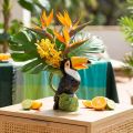 Vase décoratif exotique toucan en céramique coloré 20×10×24cm | Floristik24.be