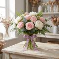 Ruban cadeau fleurs ruban décoratif Mauve 15mm 25m | Floristik24.be