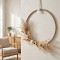 Anneau décoratif en jute de 40 cm, lot de 2, décoration bohème et scandinave pour mur et porte | Floristik24.be