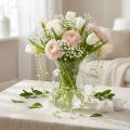 Ruban déco avec perles vert clair 6mm 15m | Floristik24.be