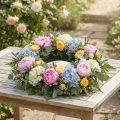 Anneau mousse floral couronne verte masse enfichable Ø42cm 2 pcs | Floristik24.be