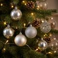 Boule de Noël argent Ø6cm 16 pcs | Floristik24.be