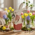 Lapin décoratif avec pelle, bunny boy, décoration de Pâques, lapin en bois, lapin de Pâques | Floristik24.be