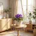 Balançoire pour plantes, bac à fleurs sur corde, panier suspendu avec macramé Ø34cm L84cm | Floristik24.be