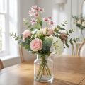 Grande Fleur Artificielle Astrania Artificielle en Soie Blanc Rose L61cm | Floristik24.be