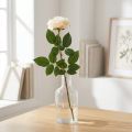 Rose abricot blanc crémeux, fleur de soie, roses artificielles L72cm Ø12cm | Floristik24.be