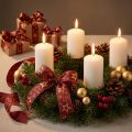 Ruban décoratif étoile Noël rouge doré L25mm L15m | Floristik24.be