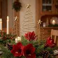 Bouchon de Noël bouchon fleur de sapin métal 30cm 6 pcs | Floristik24.be