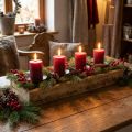 Décoration de table Avent bougeoir bougeoir bois L48cm | Floristik24.be