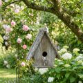 Nichoir décoratif à suspendre Birdhouse Deco Gris H22cm | Floristik24.be