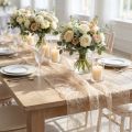 Déco polaire Sizoweb chemin de table beige 30cm 5m | Floristik24.be