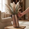 Vase décoratif vintage aspect cuivre, pichet rustique pour fleurs séchées et plantes artificielles, H 36 cm x L 21 cm | Floristik24.be