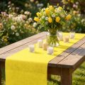 Chemin de table décoratif en polaire chemin de table décoratif en polaire jaune 23 cm 25 m | Floristik24.be