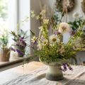 Bol décoratif en céramique, crème gris-vert, Ø20cm, H16cm | Floristik24.be