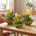 Bol décoratif en plastique pour bateau à plantes vert 28×9×9cm 3pcs | Floristik24.be