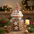 Verre bonbonnière de Noël, pot à biscuits sapin Ø11cm H21cm | Floristik24.be