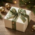 Ruban cadeau vert or ruban de Noël cerf 25mm 15m | Floristik24.be