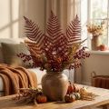 Fougère décorative fougère de montagne feuilles séchées rouge vin 50cm 20 pcs | Floristik24.be