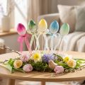 Bouchon à fleurs Oeuf de Pâques oeufs en plastique colorés 4×5,5cm 10 pcs | Floristik24.be