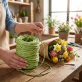Cordon décoratif vert en papier sans fil largeur 6 mm 23 m | Floristik24.be