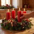 Bougies piliers rouges Bougies de l'Avent vieux rouge 200/50mm 24pcs | Floristik24.be