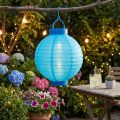 Lanterne LED avec solaire 20cm bleu | Floristik24.be