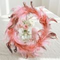 Couronne de plumes en décoration de plumes de faisan en rose Ø20cm 3 pièces | Floristik24.be