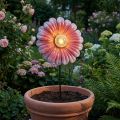 Lampe Solaire LED Fleur Jardin LED Métal Rose Ø30cm | Floristik24.be