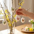 Oeufs de Pâques en plastique avec poulet vert marron 3,5-5,5 cm 24 pcs | Floristik24.be