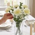Carnation artificiel blanc 6pcs | Floristik24.be