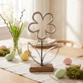Décoration fleur métal argent noir décoration de table printemps H36cm | Floristik24.be