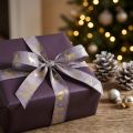 Ruban cadeau lavande or cerf de Noël 25mm 15m | Floristik24.be
