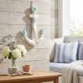 Ancre décorative blanche bleue décoration maritime à suspendre H58,5cm | Floristik24.be