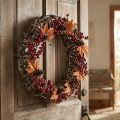 Grande couronne décorative Ø50cm en sarments de vigne - couronne de porte naturelle en bois et osier, polyvalente pour la décoration | Floristik24.be
