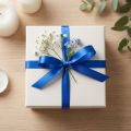 Ruban cadeau ruban satin bleu ruban satin double 3mm 50m | Floristik24.be