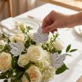 Feuilles de soie décoratives 5cm argent 60 pcs | Floristik24.be