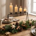 Bougeoir Bougeoir Noir Couronne de l'Avent L38cm H31cm | Floristik24.be
