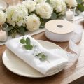 Ruban dentelle coeurs ruban décoratif dentelle blanc 25mm 15m | Floristik24.be