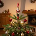 Figurine casse-noisette rouge pour sapin de Noël, 28 cm, en verre véritable | Floristik24.be