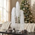 Branche d'hiver artificielle blanche à l'aspect givré et enneigé, 70 cm | Floristik24.be