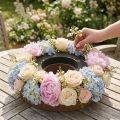 Anneau en mousse florale avec base OASIS® Renewal® Mousse Florale Biolit® 38 cm, lot de 2 | Floristik24.be