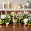 Ensemble pendentif bouteille et verre de champagne, décoration de sapin de Noël, 14 cm, 2 pièces | Floristik24.be