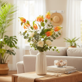 Fleurs artificielles Gloriosa orange à longues tiges pour vases, 80 cm, lot de 3 | Floristik24.be