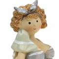 Floristik24 Figurine décorative dame en maillot de bain gris 10cm 2pcs