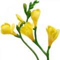 Floristik24 Freesias, fleurs artificielles, freesias en bouquet jaune L64cm 6pcs