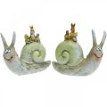 Floristik24 Escargot décoratif amical avec compagnons, printemps, décoration de table, escargot domestique 2pcs