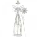 Floristik24 Décoration de printemps, fée des fleurs, lanterne en métal, fée des fleurs avec fleur 34.5cm
