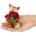 Renard décoratif avec écharpe et pomme de pin, 10 cm, 2 pièces | Floristik24.be