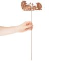 Piquet de jardin décoratif à motif hérisson rouille pour l'été et l'automne, 53 cm | Floristik24.be