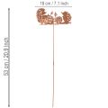Piquet de jardin décoratif à motif hérisson rouille pour l'été et l'automne, 53 cm | Floristik24.be